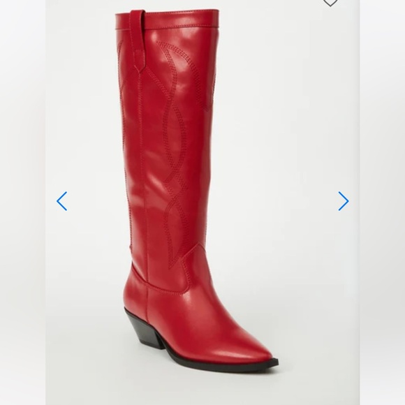 Red Flat western boots size 7.5 wide calf - Picture 7 of 7